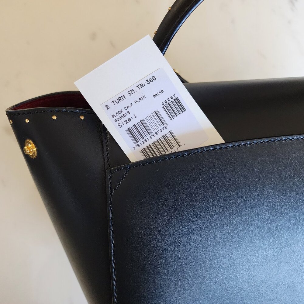 NWT BALLY B Turn SM 2-Way Leather Handbag – Elegant Versatility🖤(#163) - Picture 12 of 12